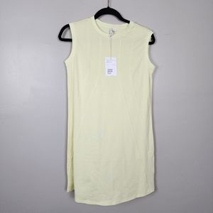 & Other Stories Yellow Sheath Mini Dress Sleeveless Crew Neck